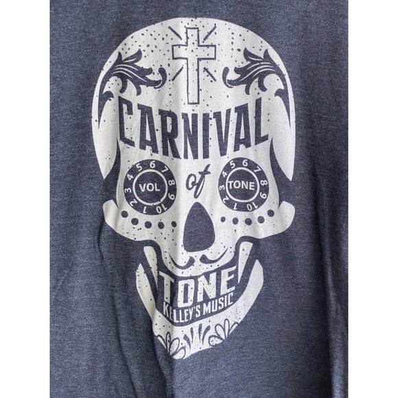 Carnival Of Tone Kelly's Music Black S/S T-Shirt Men's Size M Skull Graphic Tee - Picture 6 of 8